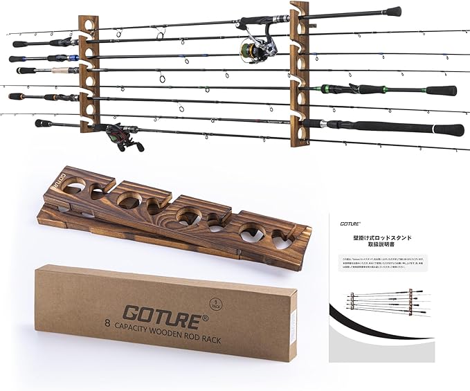 Goture Wood Fishing Rod Holder - огляд і ціна Fishing Rod Rack