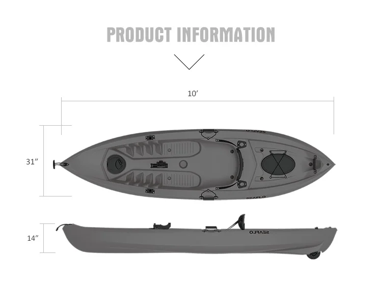 10ft 1 Person HDPE Plastic Boa - огляд і ціна Fishing Rod Boat