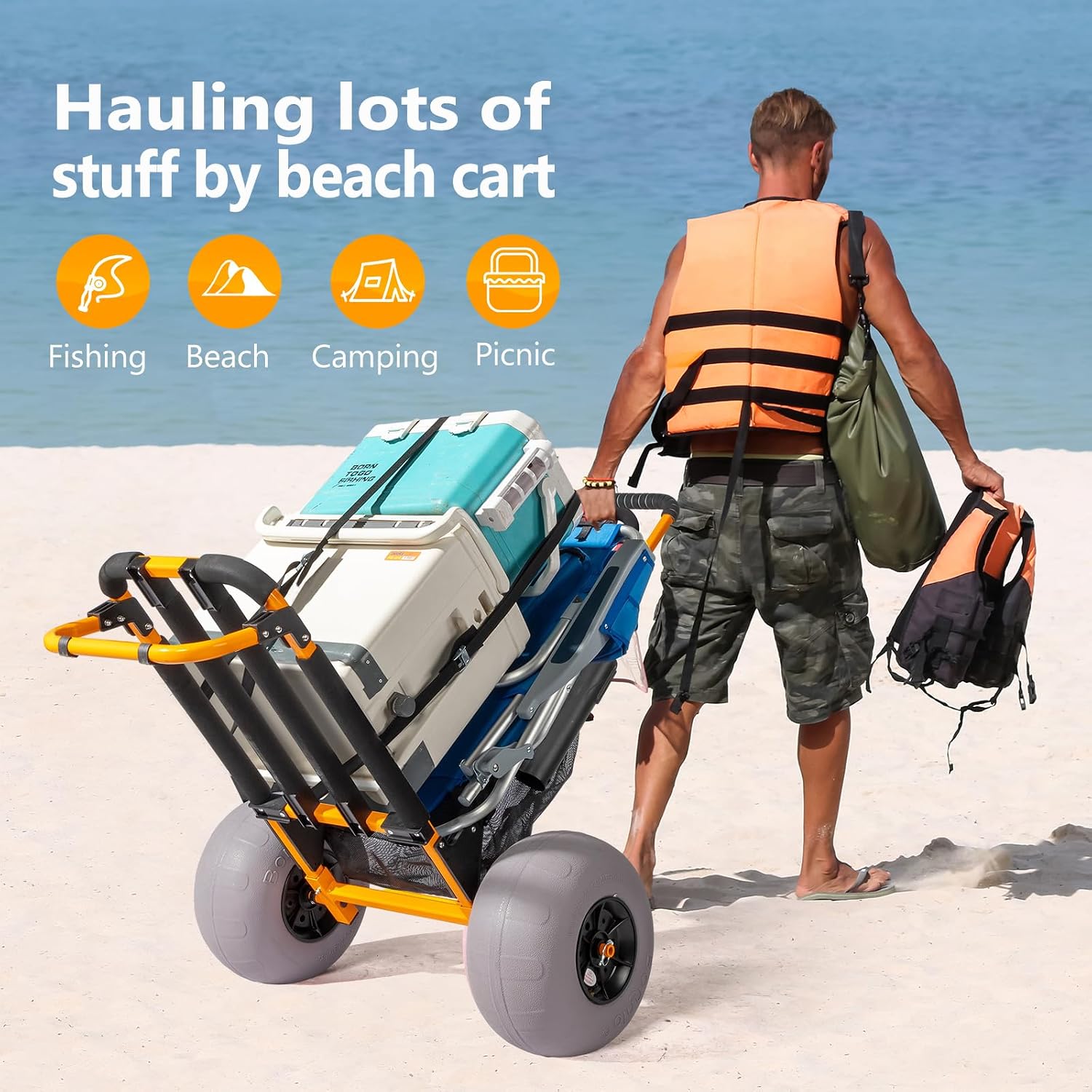 Bonnlo Beach Fishing Cart, Bea - огляд і ціна Fishing Rod Holder