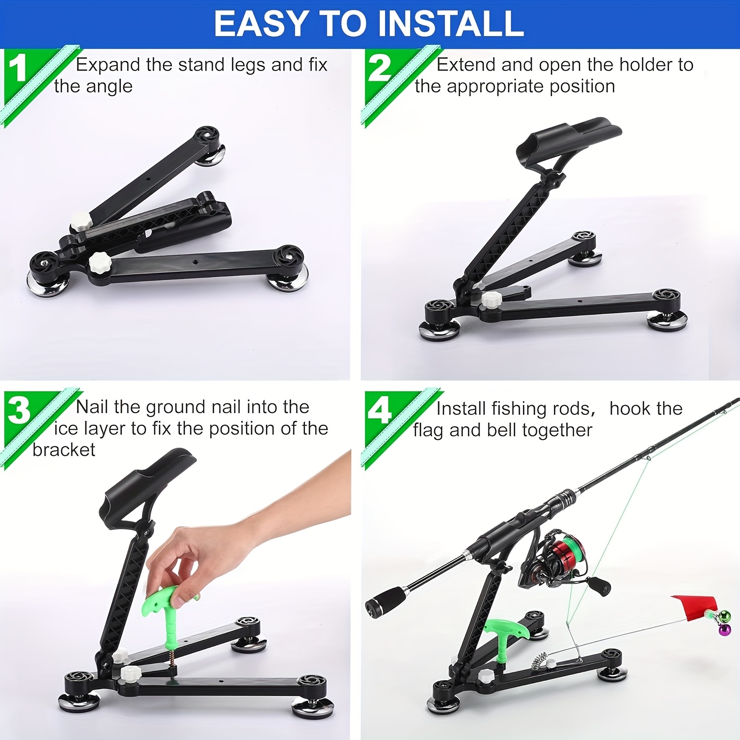 Foldable Ice Fishing Rod Holde - огляд і ціна Fishing Rod Ice