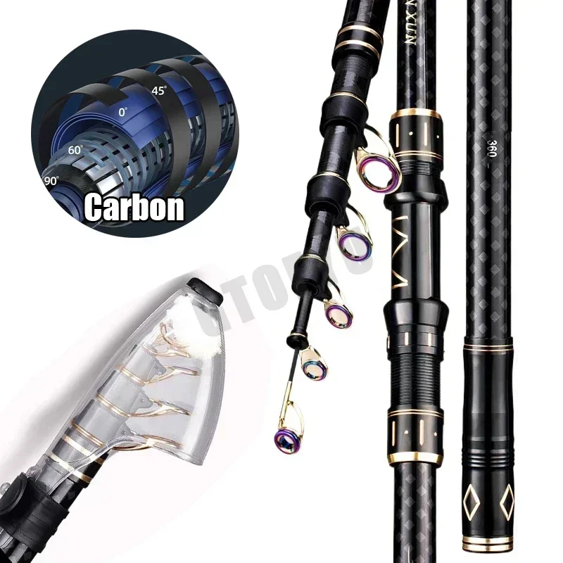2.1m 2.7m 3.6m 4.5m Telescopic - огляд і ціна Fishing Rod Surf