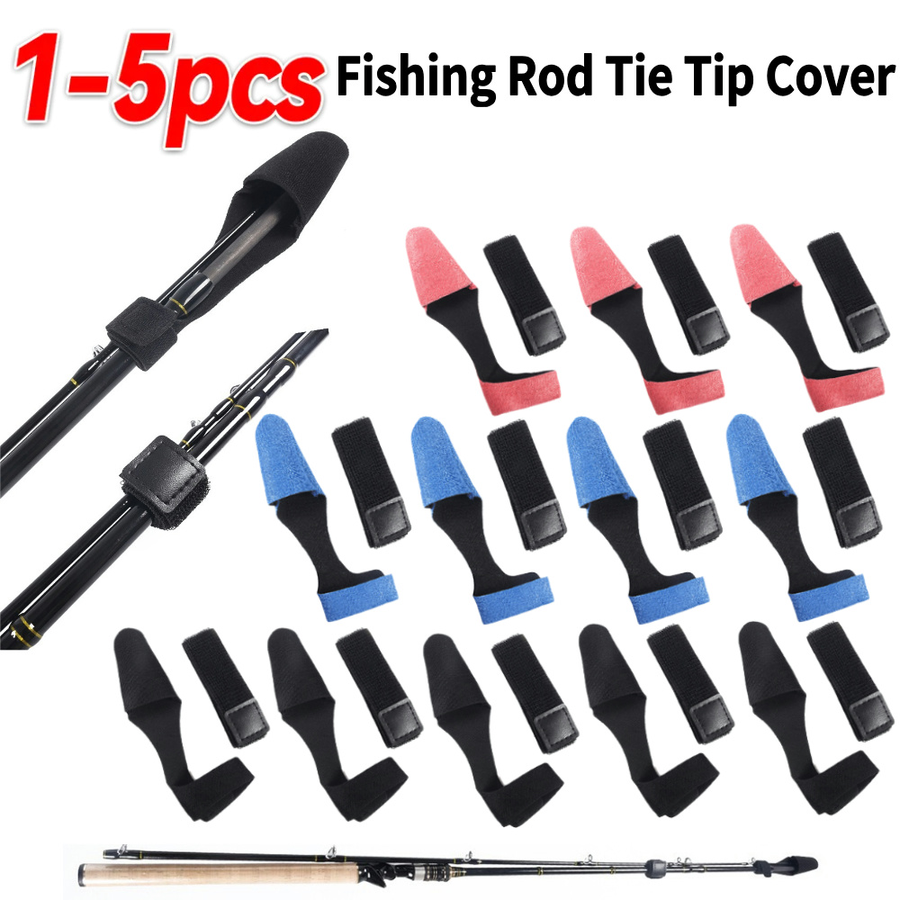 1-5PCS Fishing Rod Tie Tip Cov - огляд і ціна Fishing Rod Case
