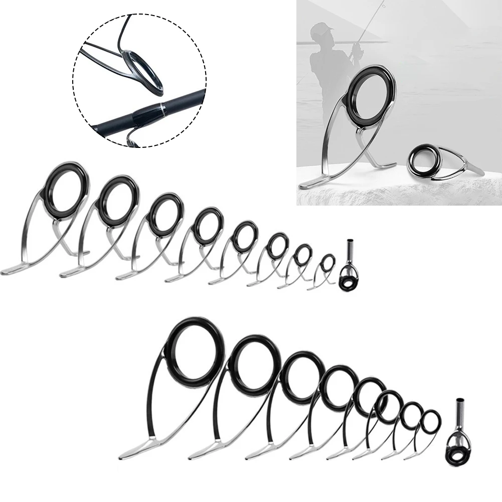 9pcs Fishing Rod Top Ring Tip  - огляд і ціна Fishing Rod Building Kit