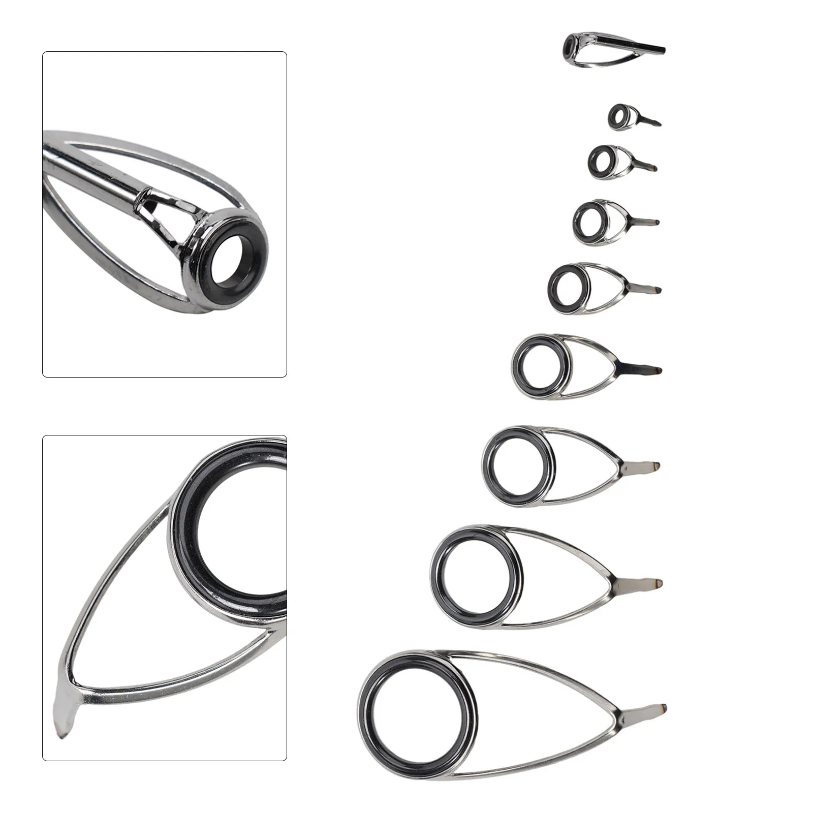 9pcs Fishing Rod Top Ring Tip  - огляд і ціна Fishing Rod Building Kit